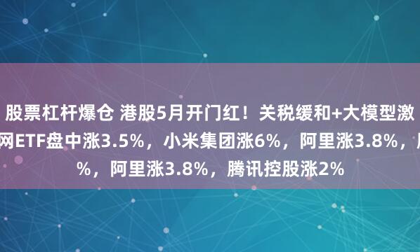 股票杠杆爆仓 港股5月开门红！关税缓和+大模型激战，港股互联网ETF盘中涨3.5%，小米集团涨6%，阿里涨3.8%，腾讯控股涨2%