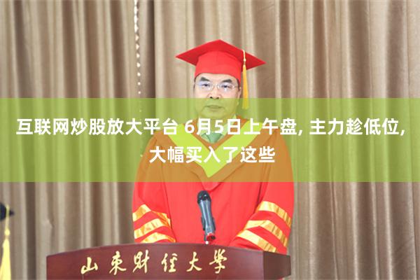 互联网炒股放大平台 6月5日上午盘, 主力趁低位, 大幅买入了这些