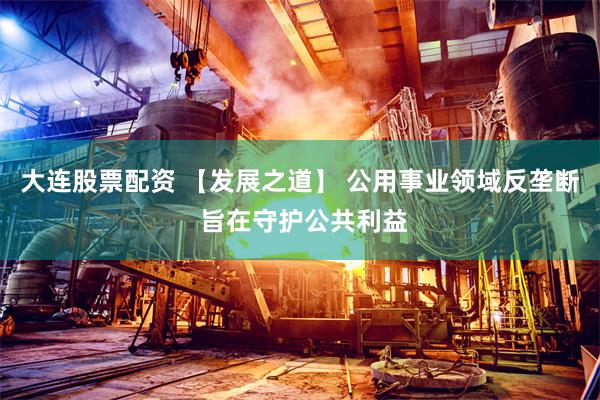 大连股票配资 【发展之道】 公用事业领域反垄断 旨在守护公共利益