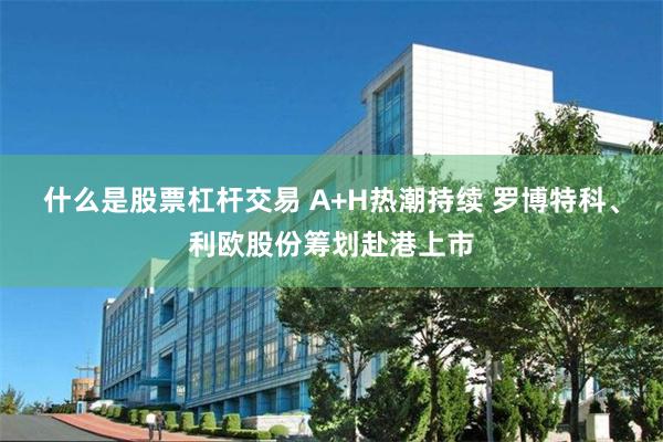什么是股票杠杆交易 A+H热潮持续 罗博特科、利欧股份筹划赴港上市
